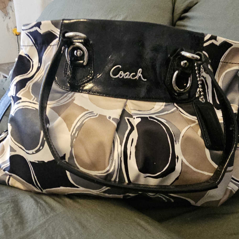 Coach Black and Tan Women's Bag